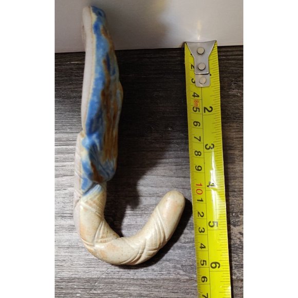 Ceramic Scallop Sea Shell Towel Coat Decor Single Art Hook Ocean Nautical Blue - Picture 8 of 9